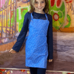 Blue-Triangles Kids Apron