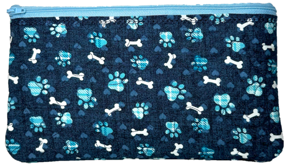 Dog Bones & Paws 02- 5 X 9 Zipper Pouch
