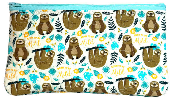 Sloth 02- 5 X 9 Zipper Pouch