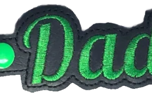 Black / Green Dad Key Fob