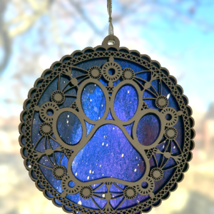 Dog Paw 01 Sun Catcher