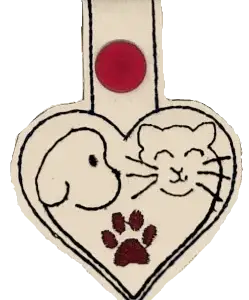 Dog & Cat Love Key Fob