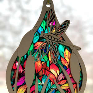 Dragonfly Teardrop 04 Sun Catcher