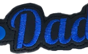 Black / Blue Dad Key Fob