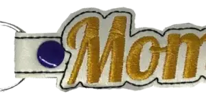 Tan / Gold Mom Key Fob