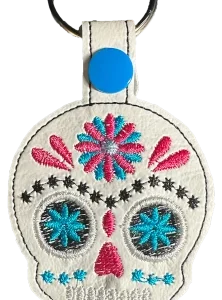 Candy Skull Key Fob