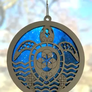 Sea Turtle Round 01 Sun Catcher