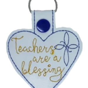 White / Gold Teachers are a Blessing Key Fob
