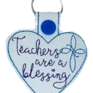 White / Purple Teachers are a Blessing Key Fob