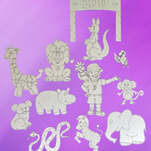 Zoo Coloring Kit