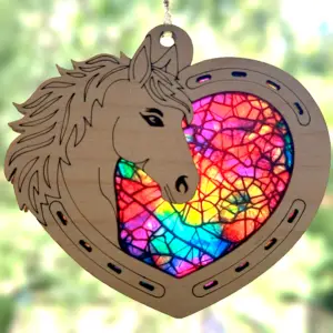 Horse Heart Sun Catcher 02